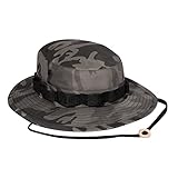 Rothco Camo Boonie Hat - Ultimate Sun Defense for Outdoor Adventures - Black Camo – 7 1/4