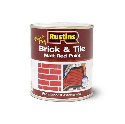 RUSTINS BRITW500 Quick Dry Brick and Tile 500 ml Matt Red