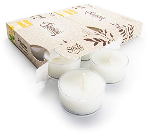 Pure Honeysuckle Premium Tealight Candles Multi Pack - Highly Scented With Essential & Natural Oils - 12 White Tea Lights - Beautiful Candlelight - Made In The Usa - Flower & Floral Collection #TOP24