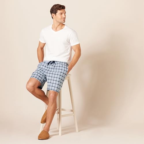 Image of Amazon Essentials Men's Lounge Sleepwear Pajama Bottom Shorts, Cotton Stretch Poplin