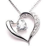 [A.UN jewelry] 鑑別済み アクアマリン レディース ネックレス 誕生石 3月 プレゼント 人気 ブランド ニッケルフリー ペンダント 誕生日 女性