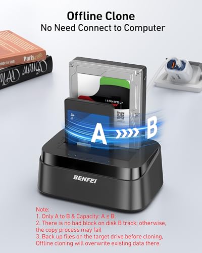 image for BENFEI Hard Drive Docking Station with UASP Offline Clone Function, US
