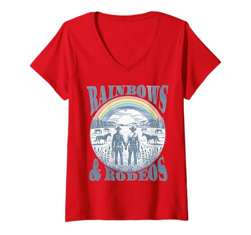 Women's Gay Cowboy V-Neck T-Shirt