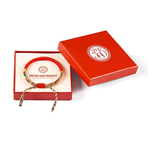 Shop300 Tibetan Knot Bracelet Gift - Handmade Positive Energy Red String Bracelet - Womens/Mens Bracelets Rope – Buddhism Red Bracelet For Protection - Couples And Friendship Bracelets Gift Box #TOP4