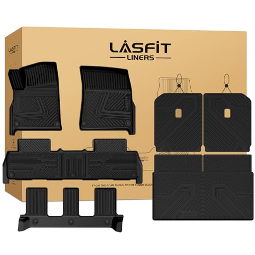 Image of LASFIT Floor Mats for Rivian R1S 2022-2024, with Cargo & Backrest Mats