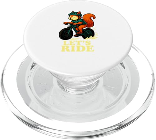 Divertido diseño de Ardilla para Ciclista de montaña Let's Ride PopSockets PopGrip para MagSafe