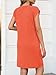 Wenrine Womens Summer T Shirt Dress Casual Cap Sleeve Crewneck Loose Shift Mini Dresses Orange