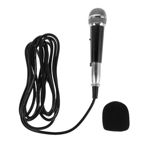 Toyvian Micrófono Dinámico De Mano Cable Metálico Micrófono para Cantar Karaoke y Transmisión para Uso Doméstico y Eventos