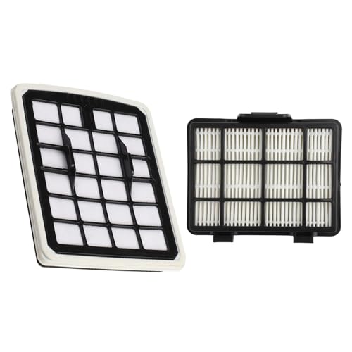 URPIZY Lot de 2 filtres de rechange pour aspirateurs Eureka NF et Apollo Bagless Canister, compatibles avec les aspirateurs sans sac à poussière avec matériau en plastique et papier filtre, noir et