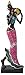 Produktbild Desktop-Skulptur Afrikanische weibliche Figur Statue Skulptur Mädchen Tribal Dame Dekoration Sammlung Kunst Körper Dekoration Geschenk Handwerk (Color : C)