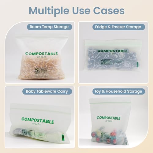 TERRACOR Quart Size Food Storage Bags (30 Eco Zip) Freezer and Leak Proof, Also Available Gallon, Snack and Sandwich Size Bags — view 4
