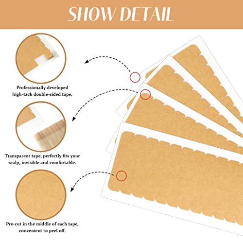 Anrosa Fita de extensão de cabelo dupla face forte fixação sem resíduo fita de substituição para ext