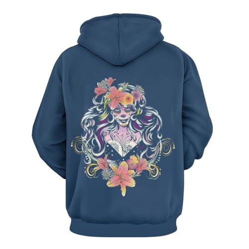 Sweat a capuche fleur UMENG pull unisexe aux finitions soignee - 3