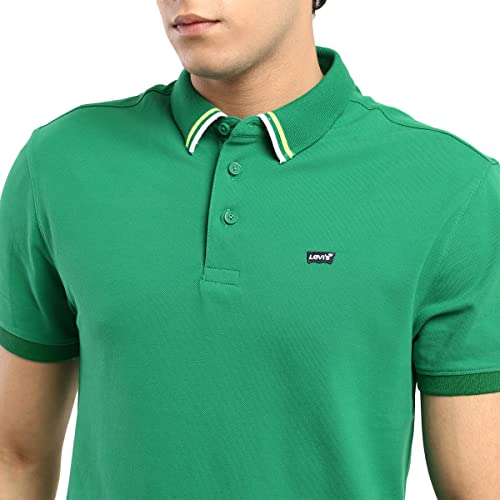 Image of Levi's Men's Cotton Regular Fit Solid Polo T-Shirt