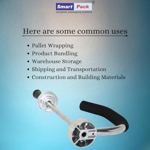 Image of SMART PACK Manual Type Stretch Wrapping Dispenser for Packaging of Goods | Shrink Wrap, Stretch Film, Handheld Film, Plastic Wrap, Packing Film, Dispenser | Hand Stretch Wrapping Tool | Pack of 1 Tool