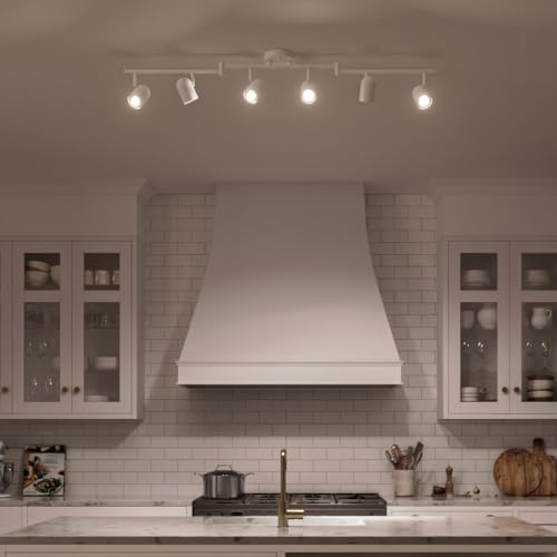 Globe Electric 64000171 49" 6-Light Foldable Track Lighting, Matte White, Pivoting Track Heads, Ceiling Light, Home Improvement by Globe Electric - Image 4