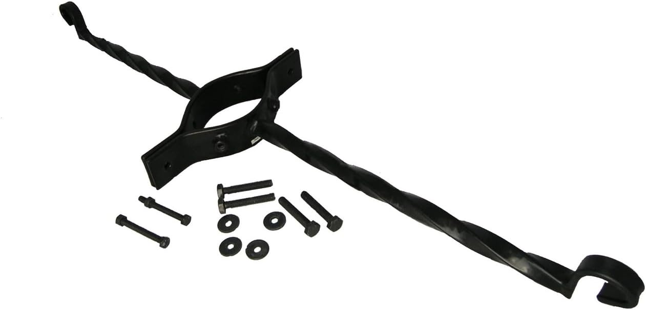 Gas Lamp Style Pole Bracket for Hanging Baskets - fits 3 - 4 Pole