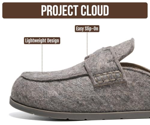Image of Project Cloud 100% Genuine Leather Womens Clogs - Plush & Soft Insole with Arch Support Non Slip Mules & Clogs for Women Footwear - Water Resistant Women Shoes (Foamy)
