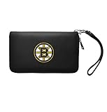 Littlearth womens NHL Boston Bruins Zip Organizer Wallet, Team Color, 4'' x 7.5'' x 1'' (500901-BRUN-BLCK)