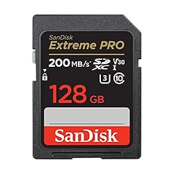 SanDisk Extreme PRO Tarjeta SD 128 GB SDXC, SD Car...: Ahorra tiempo con velocidades de descarga en tarjeta de hasta 200 MB/s con la tecnología QuickFlow de SanDisk Puedes emparejarla con las tarjetas SanDisk Professional PRO-READER SD y microSD para alcanzar máximas velocidades (se venden por separado)....