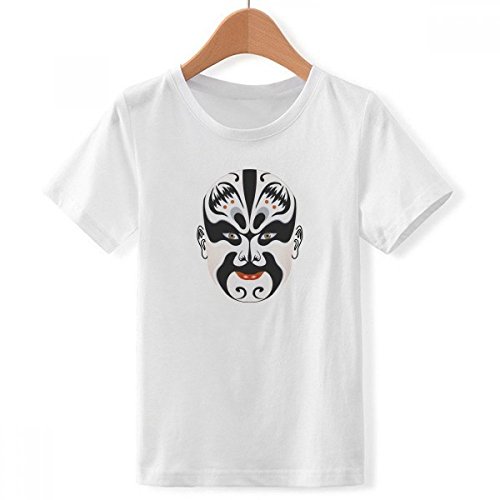 T-Shirt Opéra de Pékin Confortable Garçon Anti-Irritation Coton Blanc