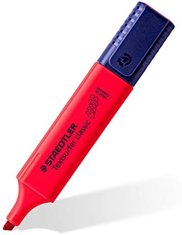 STAEDTLER Textsurfer Classic zakreślacz w kolorze czerwonym w kolorze Excel  pudełko 10 sztuk
