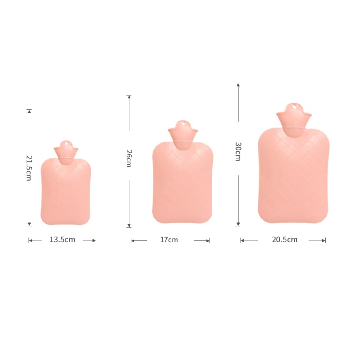 Bolsa Agua Caliente Botella De Agua Caliente Llena Gran Capacidad con Edredón Grueso Y Cubierta Felpa Térmica(Pink,30x20.5cm)