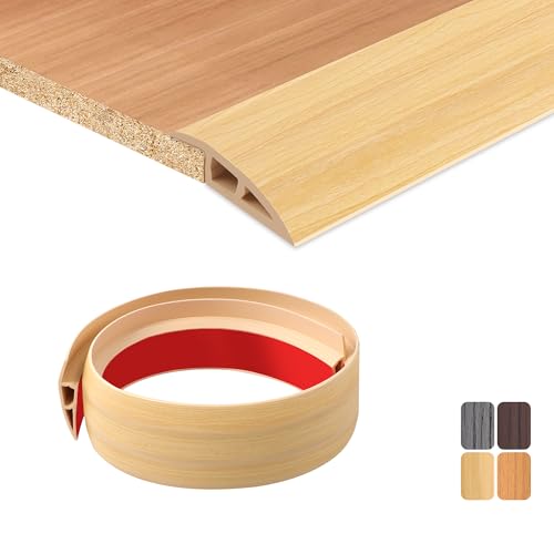 TECDW 100x7cm Perfil De TransicióN Para Suelo Autoadhesivo,Tapajuntas Suelo Adhesivo Flexible,Pvc Perfil De TransicióN Autoadhesivo Para Puertas, Baldosas Y Alfombras(Original)