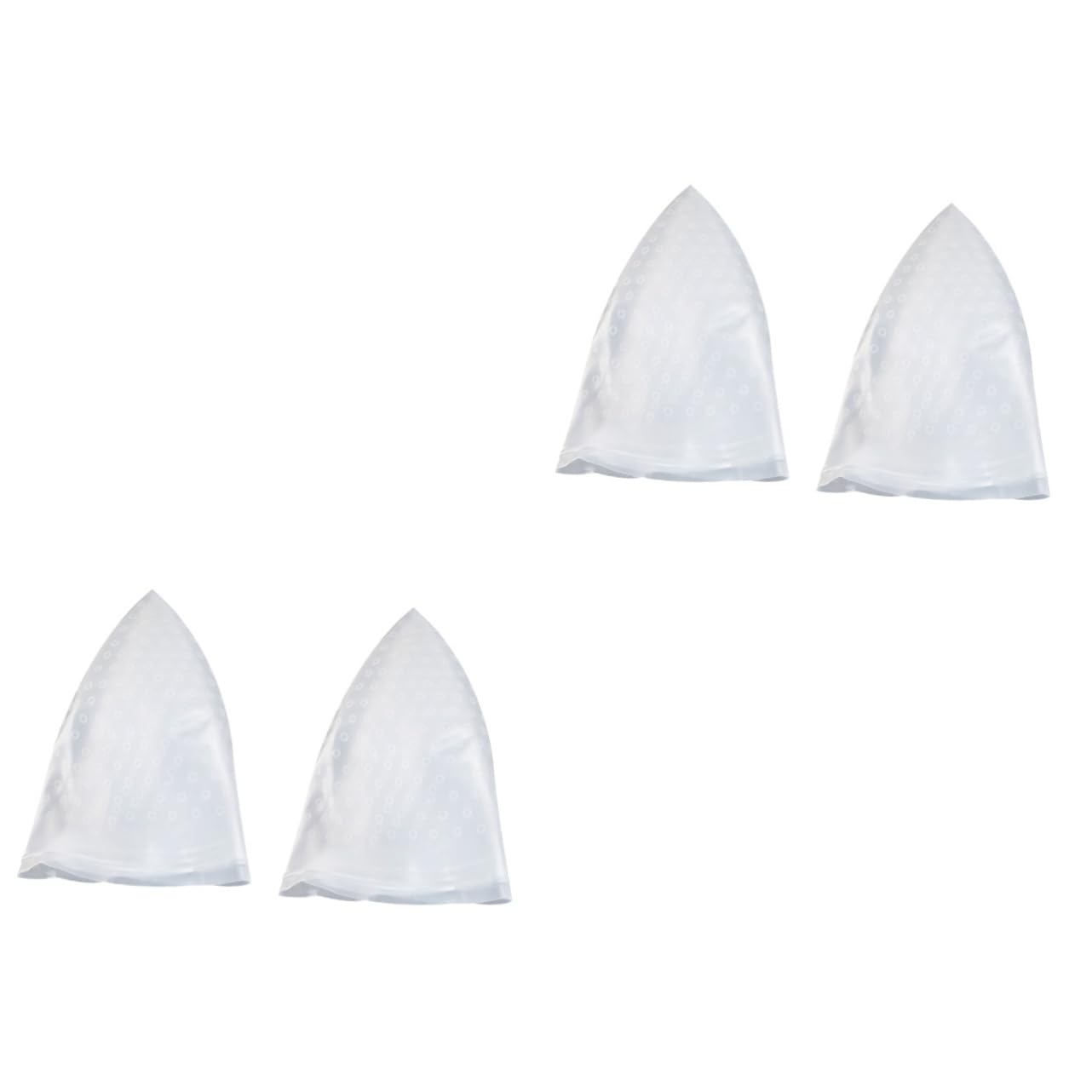 FOMIYES 4pcs Silicone Hair Dye Caps Hooks Reusable Elastic Highlighting Tool for Hair Coloring Comfortable Protective Cap for Women and Men White
