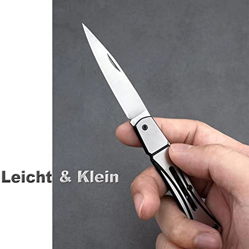 Klappmesser Taschenmesser, Klein Messer mit Schlüsselring ist, Mini Scharf Klappmesser, EDC Messer für Outdoor Camping