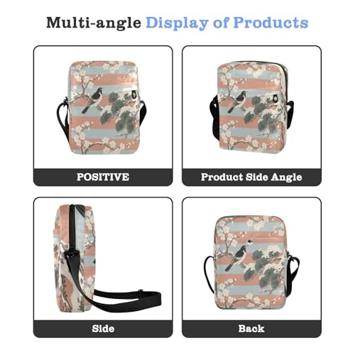 small messenger bag for men mens crossbody Womens Crossbody Purses Adjustable Strap for Outdoor Daily Outdoor Daily- Japanese Winterbird4
