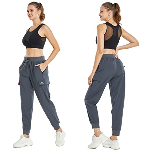 ANKOWIN Women's Recycled Eco-Friendly Cargo Joggers #TOP25