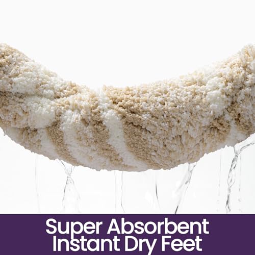 DEXI Bath Mat 44 x 76 cm, Washable Bathroom Mats with Non Slip Backing, Quick Dry Absorbent Floor Rugs, Beige - Cosy Home Interiors DEXI Bath Mat 44 x 76 cm, Washable Bathroom Mats with Non Slip Backing, Quick Dry Absorbent Floor Rugs, Beige - Image 4