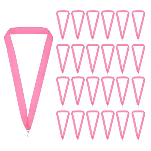 Rubans de cou pour médailles PATIKIL rose x50 | Lanières polyester à clip