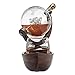 Godinger Whiskey Decanter Ship Globe Set with 2 World Whisky Glasses - for Liquor, Scotch, Bourbon, Vodka - 850ml