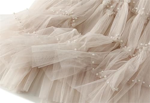 Women's Beaded Mesh Skirt, Fairy Tiered Heavy Maxi4