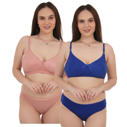Image of Unitrust Premium Lingerie Set with Full Coverage Non-Padded Bra and Hipster Panty Set