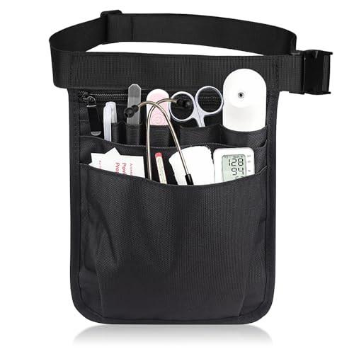 PTAHON Krankenschwester Bauchtasche – Wasserabweisend, 7 Taschen, Verstellbar Als Hüft- Oder Umhängetasche