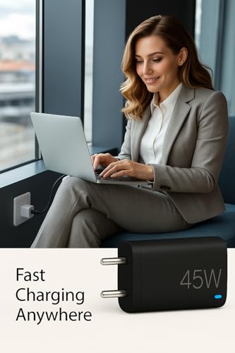 Image of mifaso 45W Type C Charging Adapter-Quick Charge 5.0 Power Delivery PD Charger Compatible with Xiaomi 15 Ultra /15 /14 Ultra /14 /Redmi Note 14 Pro+ /14C,Smartphone,Laptop|Support 33W Mobile Charger,Black