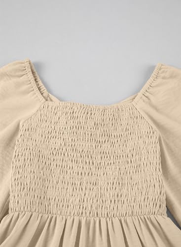 blibean Girls Long Sleeve Dress Tween Fall Tie Back Dress Size 6-15 Years4