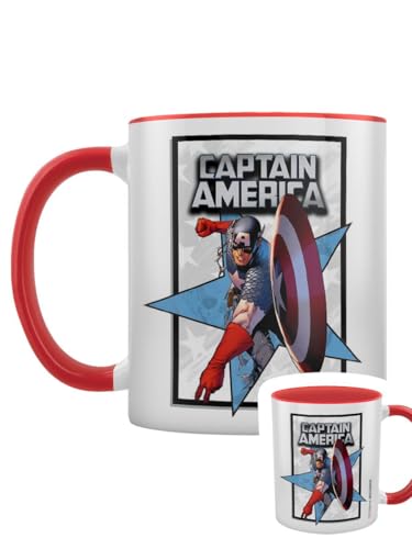 Pyramid International Mug Captain America (Super Hero) intérieur rouge bicolore