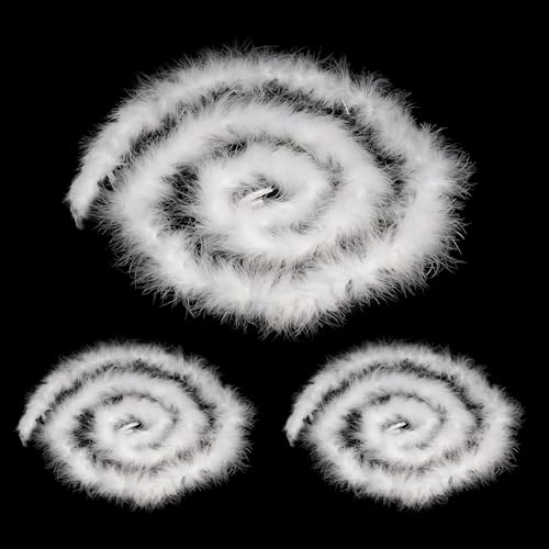 3 Pezzi Boa Albero di Natale, 2M Ghirlanda Natalizia Bianca con...