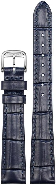 Genuine Leather watchband For Longines Mini DolceVita L5.255 Women's Watch Strap(Blue s1,18MM)