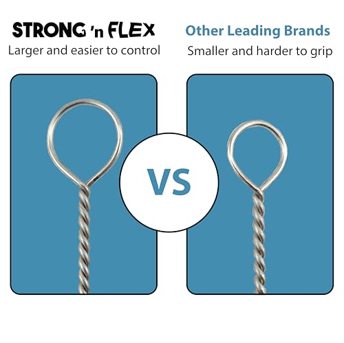Image of Strong 'n Flex Nylon Straw Cleaner Brushes - Fan-Shaped End for Tight Spaces, Ideal for Reusable Straws, Water Bottles, Sippy Cups & Pipes - Includes Zippered Pouch - 10 inch Long - Set of 3