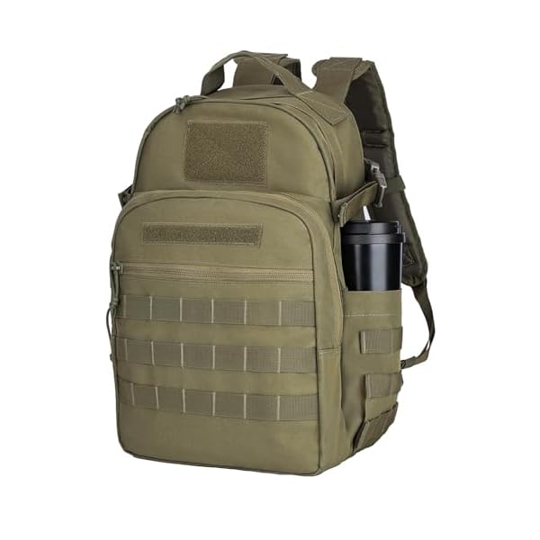 Tactical Backpack for Men Military Backpacks with Holster Army 3 Days Assault Pack Bug Out Bag for Hiking Camping (Green)