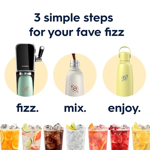 Image of sodastream Fizz & Go Cool - All Metal Bottle (Lemon Zest) Carbonating Bottle Capacity, 0.9L