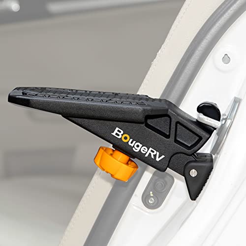 BougeRV Auto Türstufe, universell passend Auto Trittstufe, Autotür Pedal Roof Door Step Tragfähigkeit mit EU-Patent, Max. Belastung 204 KG, Stabil für Autos, SUV, Türhaken größer als 1,75cm/0,69‘‘