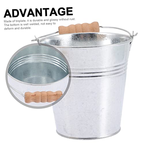 Cabilock 12 Pcs Chip Bucket Round Baskets Mini Metal Buckets Mini Containers Beer Bucket French Fries Holder Round Planter Red Wine Ice Bucket Snack Bucket Portable Bucket Snack Bucket Wine #TOP3