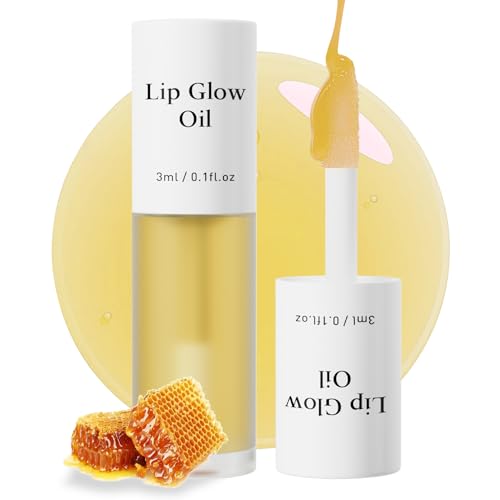 Hydrating Lip Glow Oil, Moisturizing Lip Plumper Gloss, Transparent Plumping Lip Gloss, Lip Oil, Lip Balm for Lip Care and Dry Lips