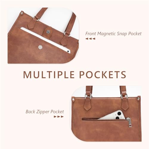 Flowston Medium Satchel Purses And Handbags For Women Leather Crossbody Purse Ladies Hand Bags Womens Top Handle Satchel With Detachable Strap thumb #5